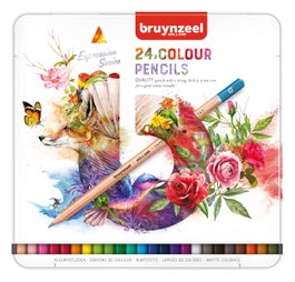Bruynzeel Étui de 24 crayons de couleur Expression